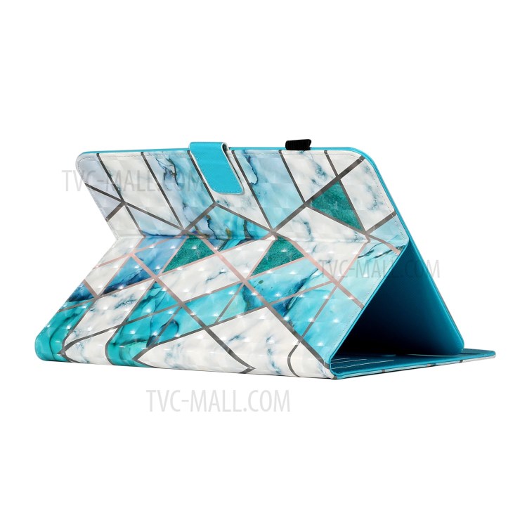Light Spot Decor Pattern Printing Card Holder Leather Stand Protective Case for 10-inch Tablets - Marble Pattern-5