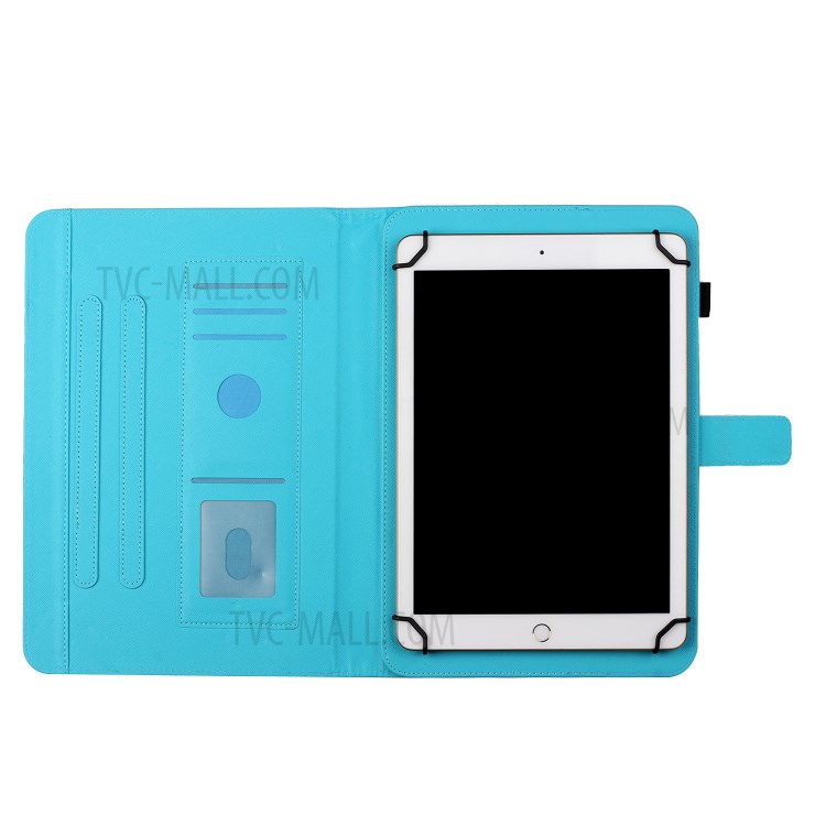 Light Spot Decor Pattern Printing Card Holder Leather Stand Protective Case for 10-inch Tablets - Marble Pattern-7
