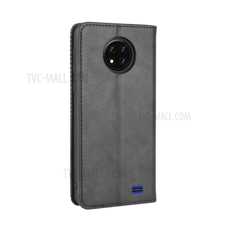 Auto-absorbed Retro Unique Leather Shell for Oukitel C19 - Black-8