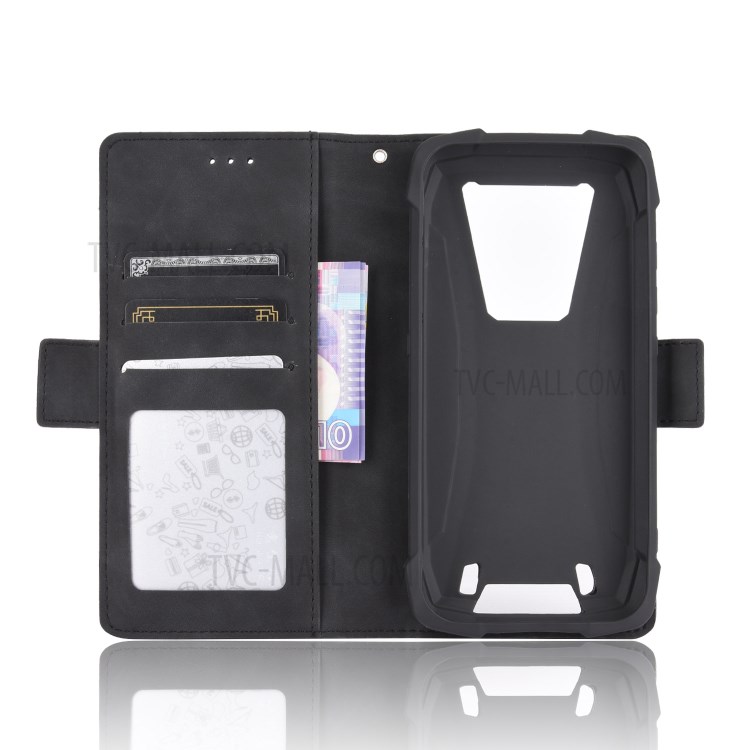 With Wallet Stand Leather Protective Case for Blackview BV6900 - Black-5