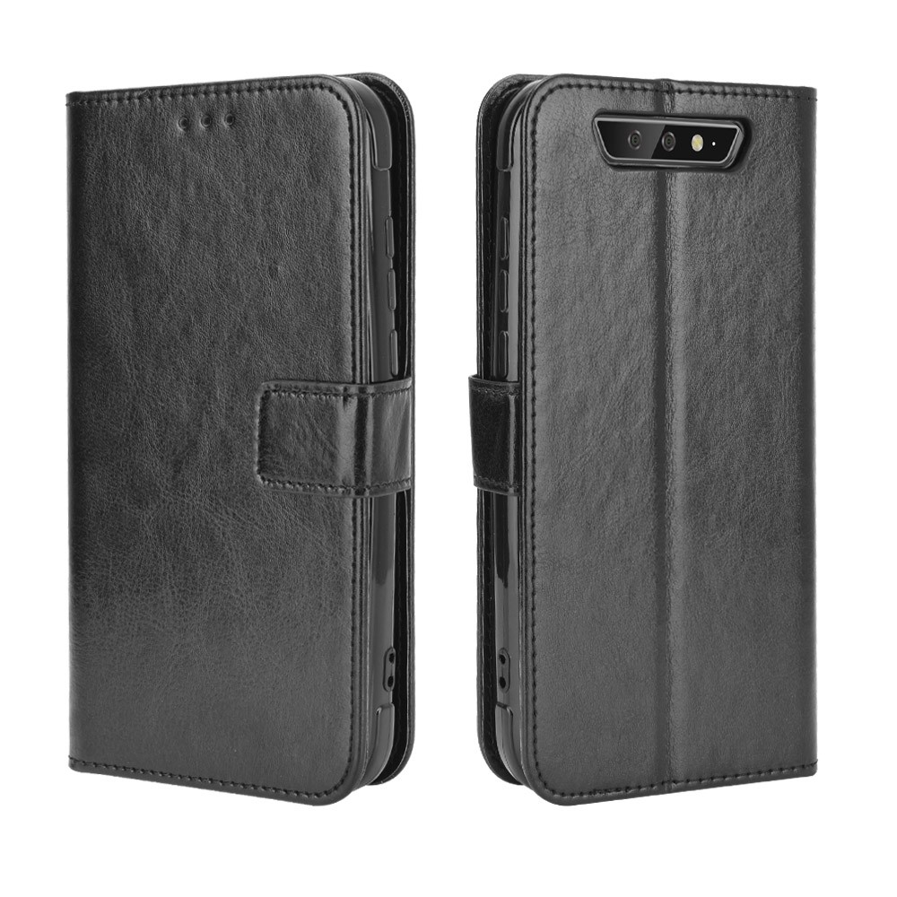 Crazy Horse PU Leather Wallet Case for Blackview BV5500/BV5500 Pro/BV5500 Plus - Black-2