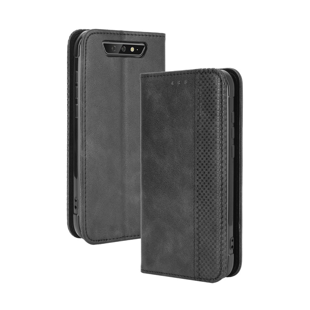 Vintage Style Leather Wallet Stand Case for Blackview BV5500/BV5500 Pro/BV5500 Plus - Black-2