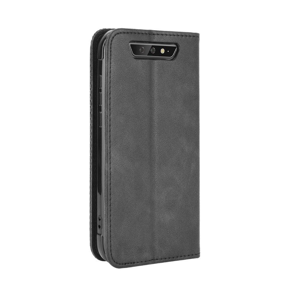 Vintage Style Leather Wallet Stand Case for Blackview BV5500/BV5500 Pro/BV5500 Plus - Black-7