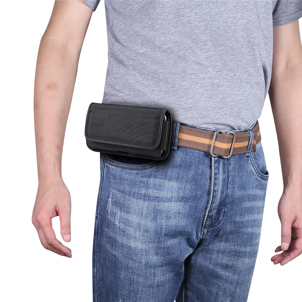 Universal Hanging Waist Bag Card Holder Pouch Men's Wallet Mobile Phone Bag for 5.4-inch Smartphones-14