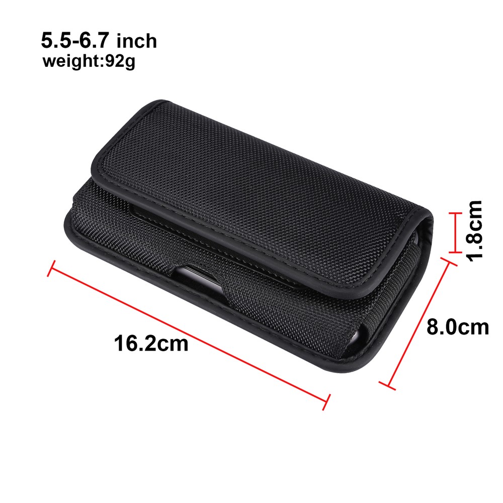 Pour Iphone 12 Pro Max / 11 Pro Max / Samsung Galaxy Note20 4g / 5g Écouteur de Téléphone Mobile de la Taille de la Taille D'oxford de la Taille Durable Avec Fente de Carte