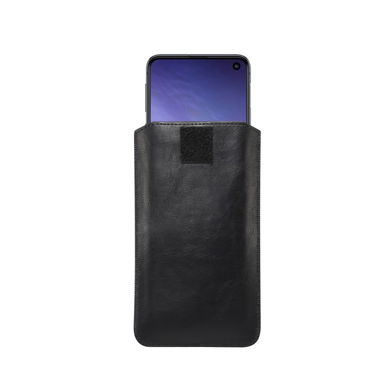 Universal Crazy Horse Split Leather Pouch Phone Cover with Belt Loop for 4.8-5.2 inch Smartphones - Black-4