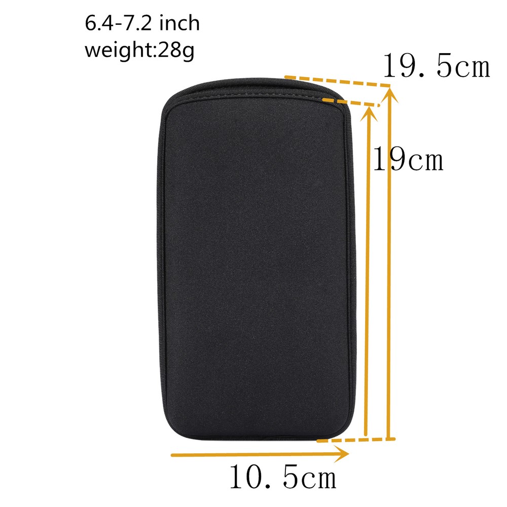 Universal Neoprene Fabric Pouch Bag Case for 6.4-7.2 inches Smartphones-2