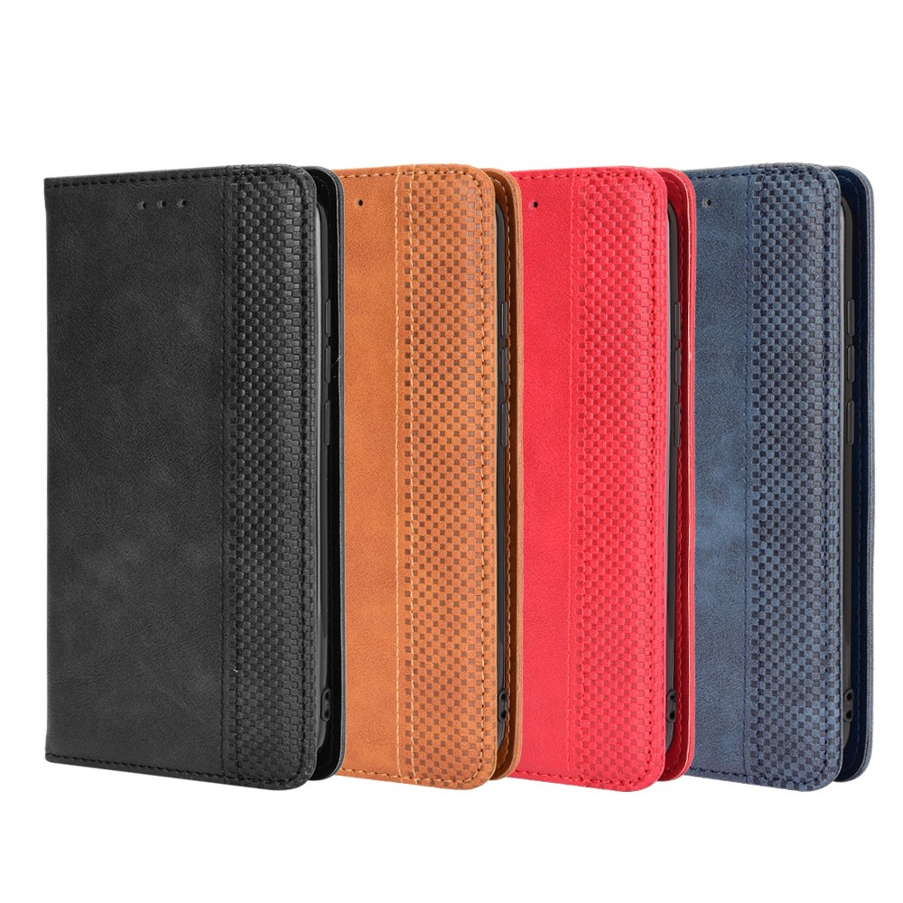 Vintage Style Wallet Stand Leather Phone Cover for Ulefone Note 9P - Black-10