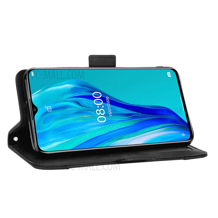 Wallet Stand Flip Leather Protective Case for Ulefone Note 9P - Black-6