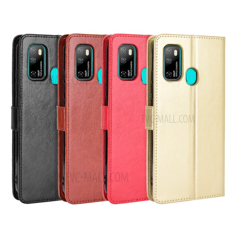 Crazy Horse Texture Wallet Stand Leather Phone Cover for Ulefone Note 9P - Black-11