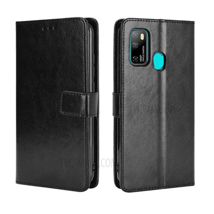 Crazy Horse Texture Wallet Stand Leather Phone Cover for Ulefone Note 9P - Black-2