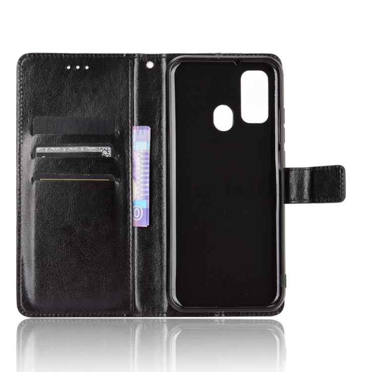 Crazy Horse Texture Wallet Stand Leather Phone Cover for Ulefone Note 9P - Black-4