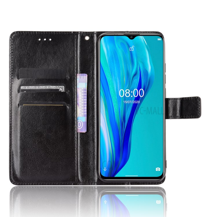 Crazy Horse Texture Wallet Stand Leather Phone Cover for Ulefone Note 9P - Black-5
