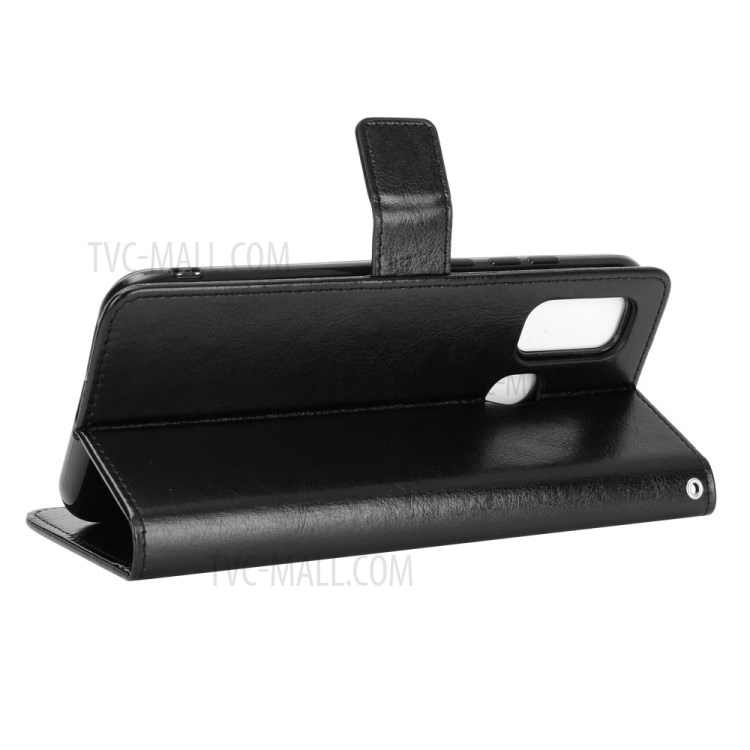 Crazy Horse Texture Wallet Stand Leather Phone Cover for Ulefone Note 9P - Black-6