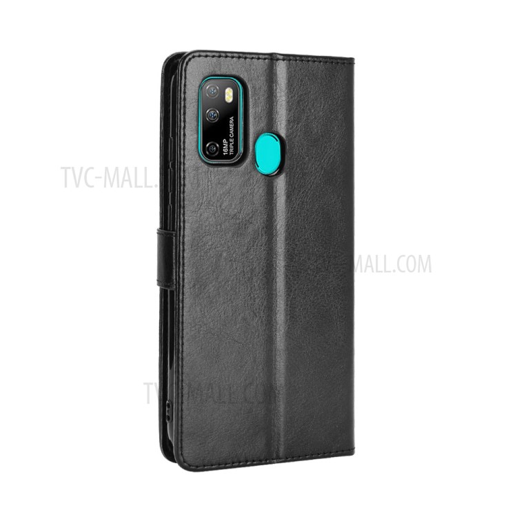 Crazy Horse Texture Wallet Stand Leather Phone Cover for Ulefone Note 9P - Black-7