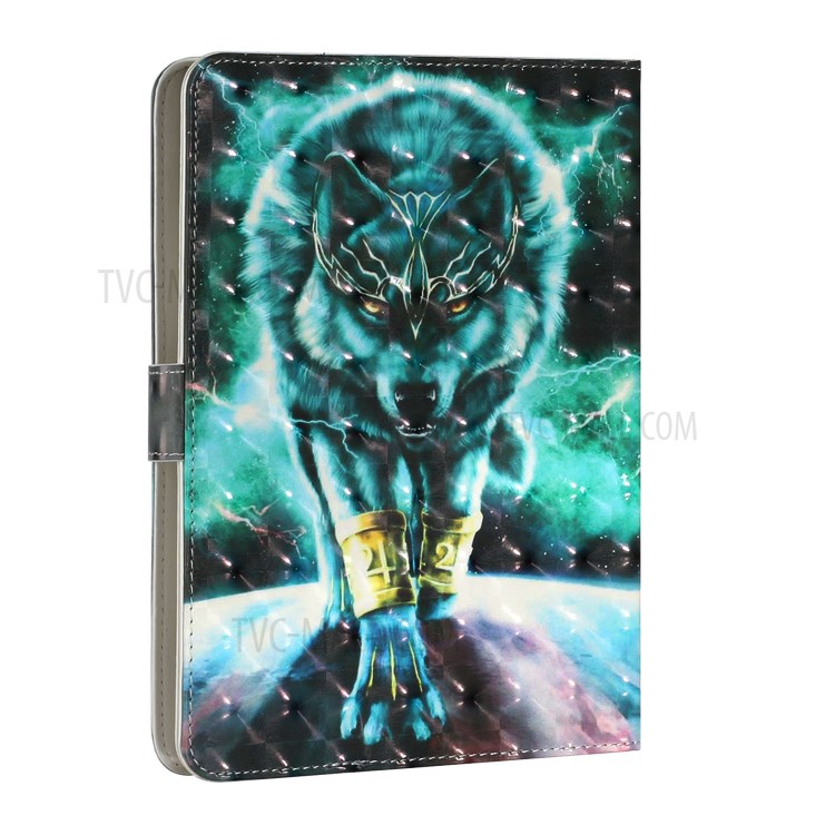 Printing Skin PU Leather Tablet Cover for 10-inch Tablets - Wolf-6