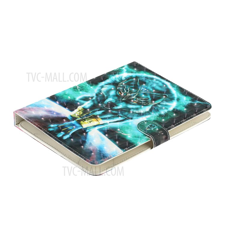 Printing Skin PU Leather Tablet Cover for 10-inch Tablets - Wolf-8