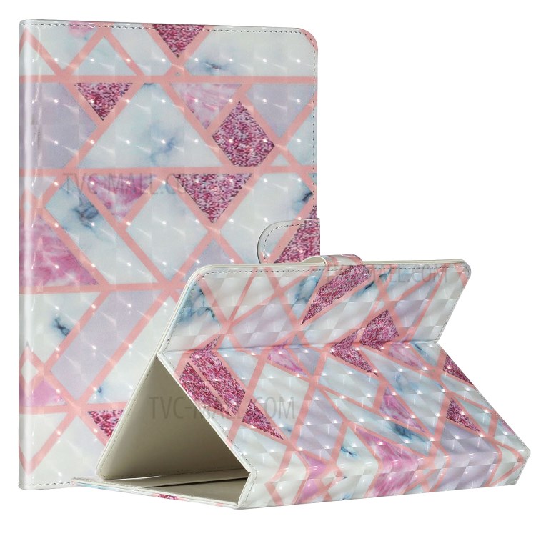 Light Spot Decor Pattern Printing Leather Stand Protective Case for 8-Inch Tablets - Triangle-2