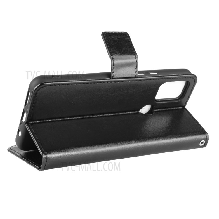 Crazy Horse Leather Shell with Wallet Stand Protective Case for Umidigi A7 - Black-5