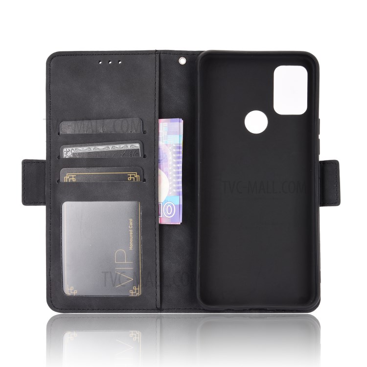 Wallet Stand Flip Leather Cell Phone Case for Umidigi A7 - Black-3