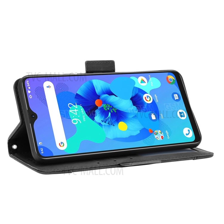 Wallet Stand Flip Leather Cell Phone Case for Umidigi A7 - Black-5