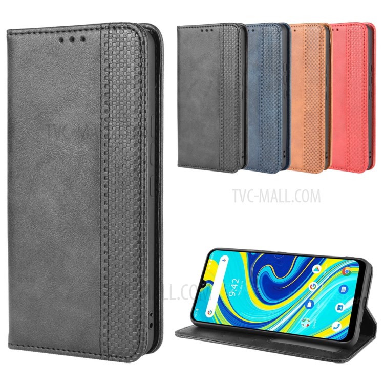 Retro Style Stand Wallet PU Leather Phone Cover for Umidigi A7 - Black-12