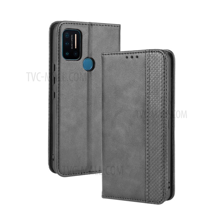 Retro Style Stand Wallet PU Leather Phone Cover for Umidigi A7 - Black-7