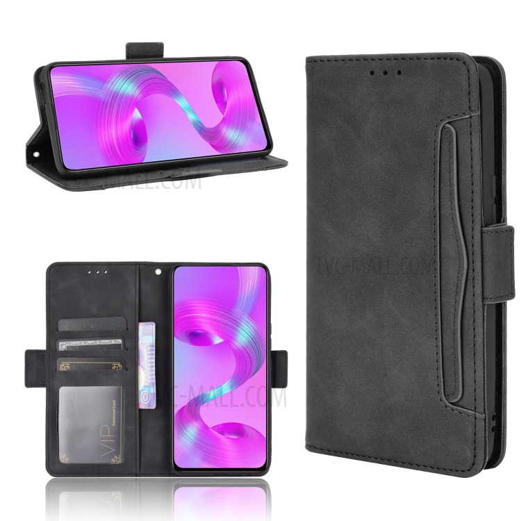 Leather Wallet Phone Cover Shell with Multiple Card-Carrying Slots for Infinix S5 Pro/X660 - Black-1