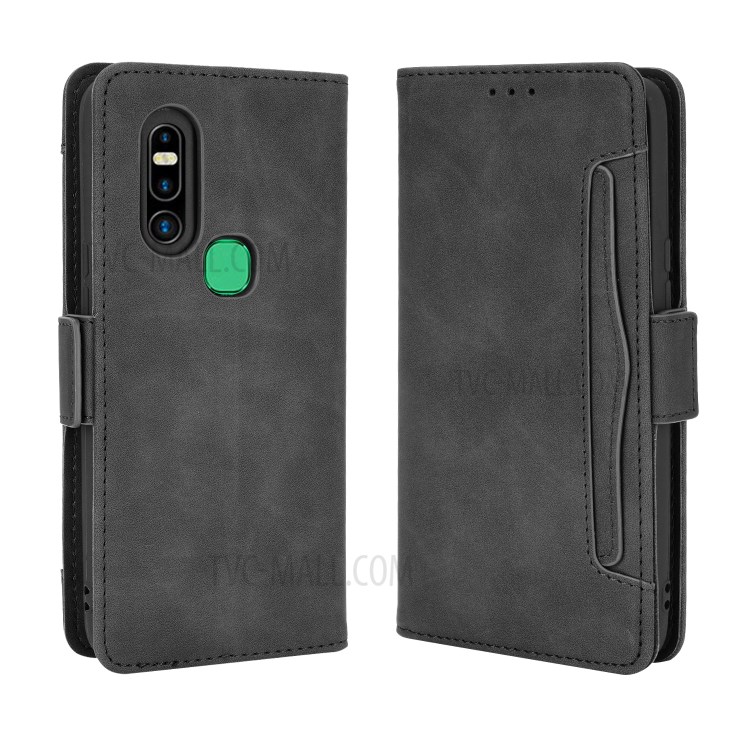 Leather Wallet Phone Cover Shell with Multiple Card-Carrying Slots for Infinix S5 Pro/X660 - Black-7