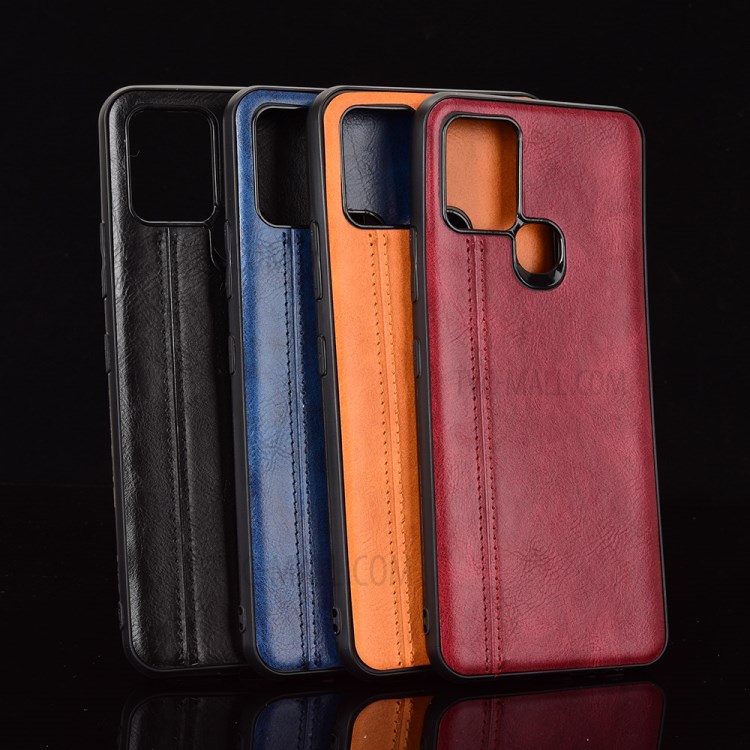 PU Leather Coated PC + TPU Combo Mobile Phone Case for Infinix Hot 10 - Black-10