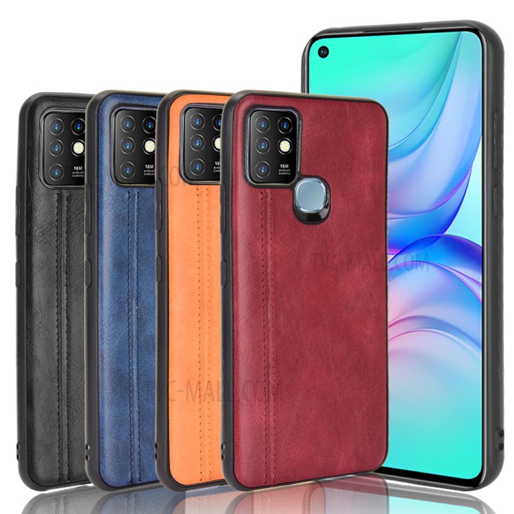 PU Leather Coated PC + TPU Combo Mobile Phone Case for Infinix Hot 10 - Black-11