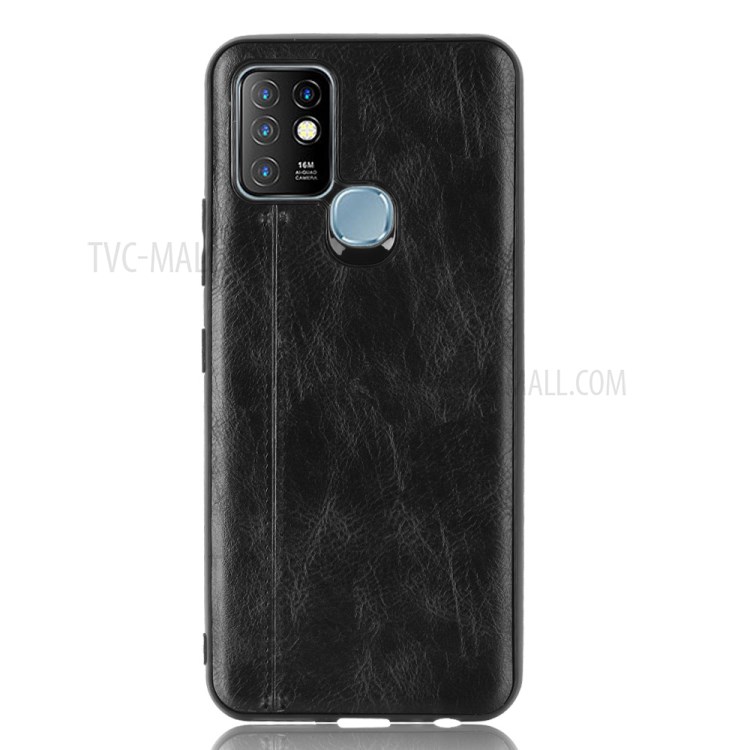 PU Leather Coated PC + TPU Combo Mobile Phone Case for Infinix Hot 10 - Black-2