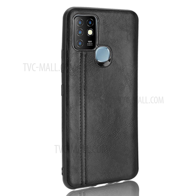 PU Leather Coated PC + TPU Combo Mobile Phone Case for Infinix Hot 10 - Black-3