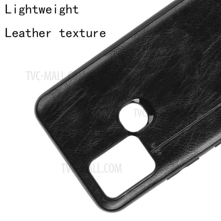 PU Leather Coated PC + TPU Combo Mobile Phone Case for Infinix Hot 10 - Black-4