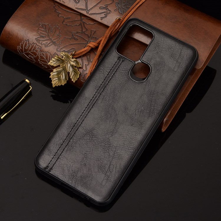 PU Leather Coated PC + TPU Combo Mobile Phone Case for Infinix Hot 10 - Black-8