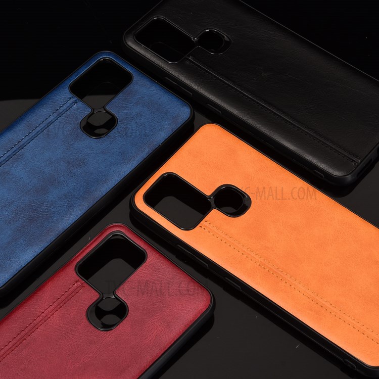 PU Leather Coated PC + TPU Combo Mobile Phone Case for Infinix Hot 10 - Black-9