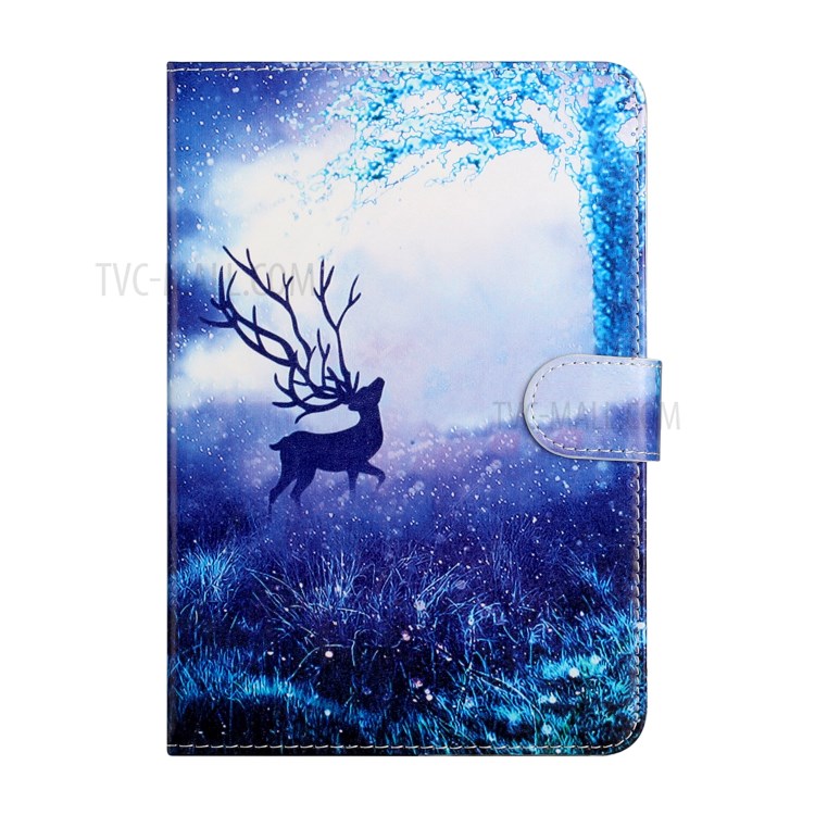Universal Patterned PU Leather Shell Protective Case for 8-inch Tablet - Elk in the Forest-2