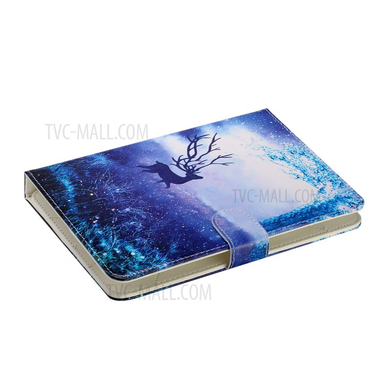 Universal Patterned PU Leather Shell Protective Case for 8-inch Tablet - Elk in the Forest-4