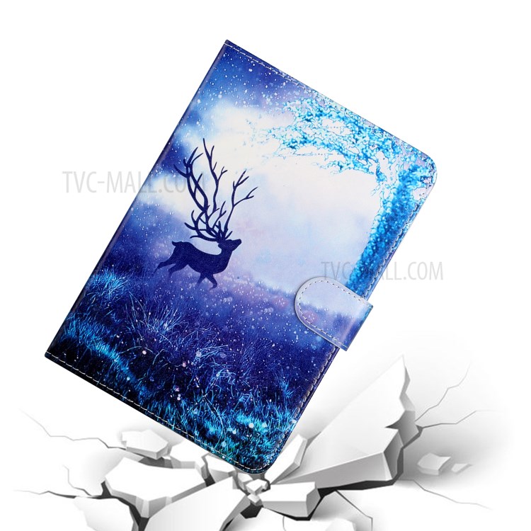 Universal Patterned PU Leather Shell Protective Case for 8-inch Tablet - Elk in the Forest-6
