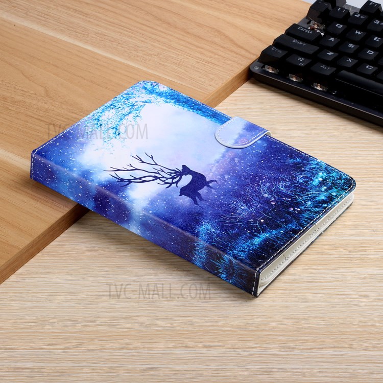 Universal Patterned PU Leather Shell Protective Case for 8-inch Tablet - Elk in the Forest-7