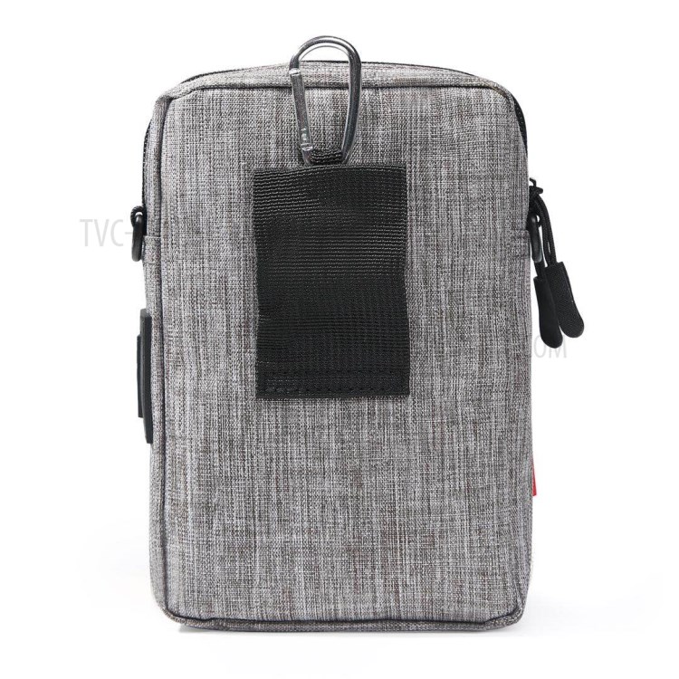 6inch Cell Phone Shoulder Bag Waist Pack with USB Charging Port Earphone Hole for Outdoor Sports - Grey-5