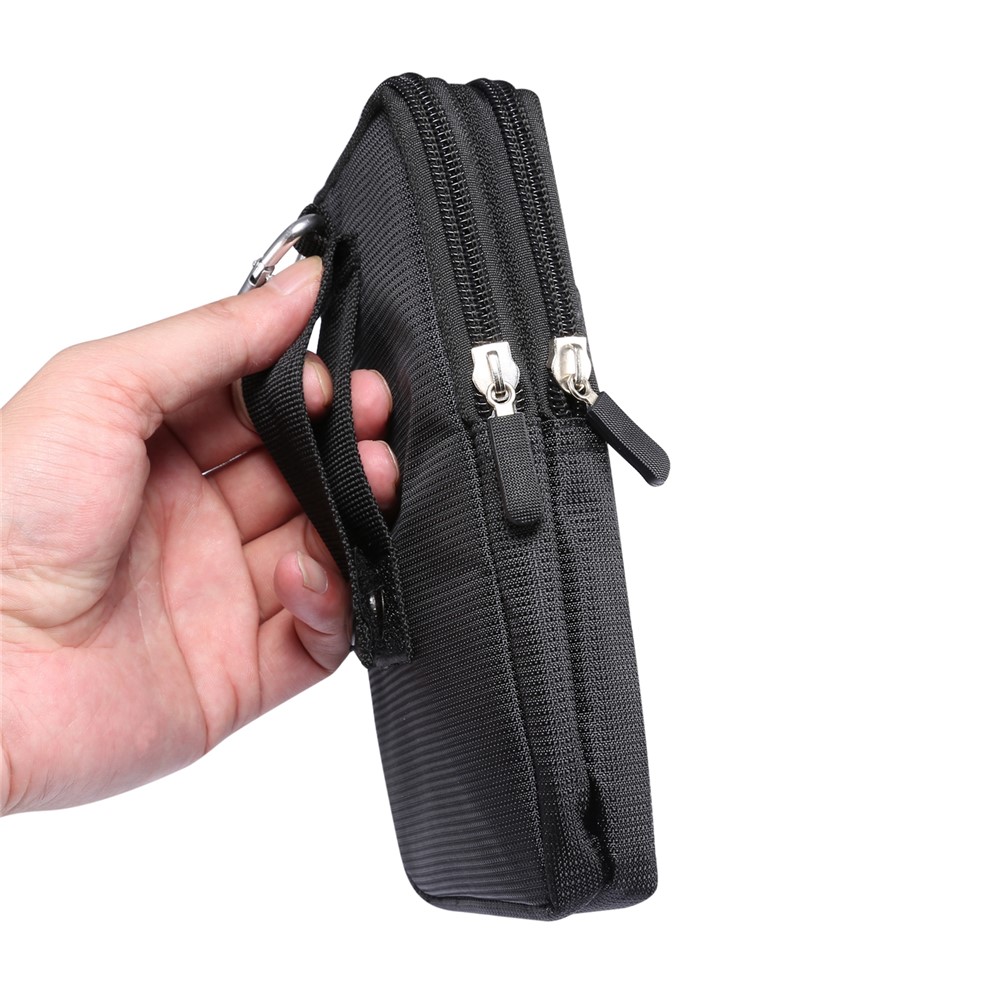 6.7/6.9 inch Universal Phone Pouch Case Sports Leisure Waist Bag for iPhone Samsung Huawei Etc. - Black-10