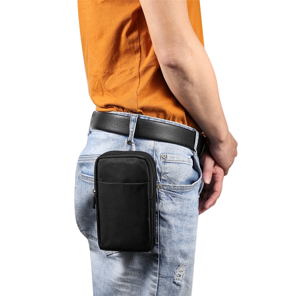6.7/6.9 inch Universal Phone Pouch Case Sports Leisure Waist Bag for iPhone Samsung Huawei Etc. - Black-11