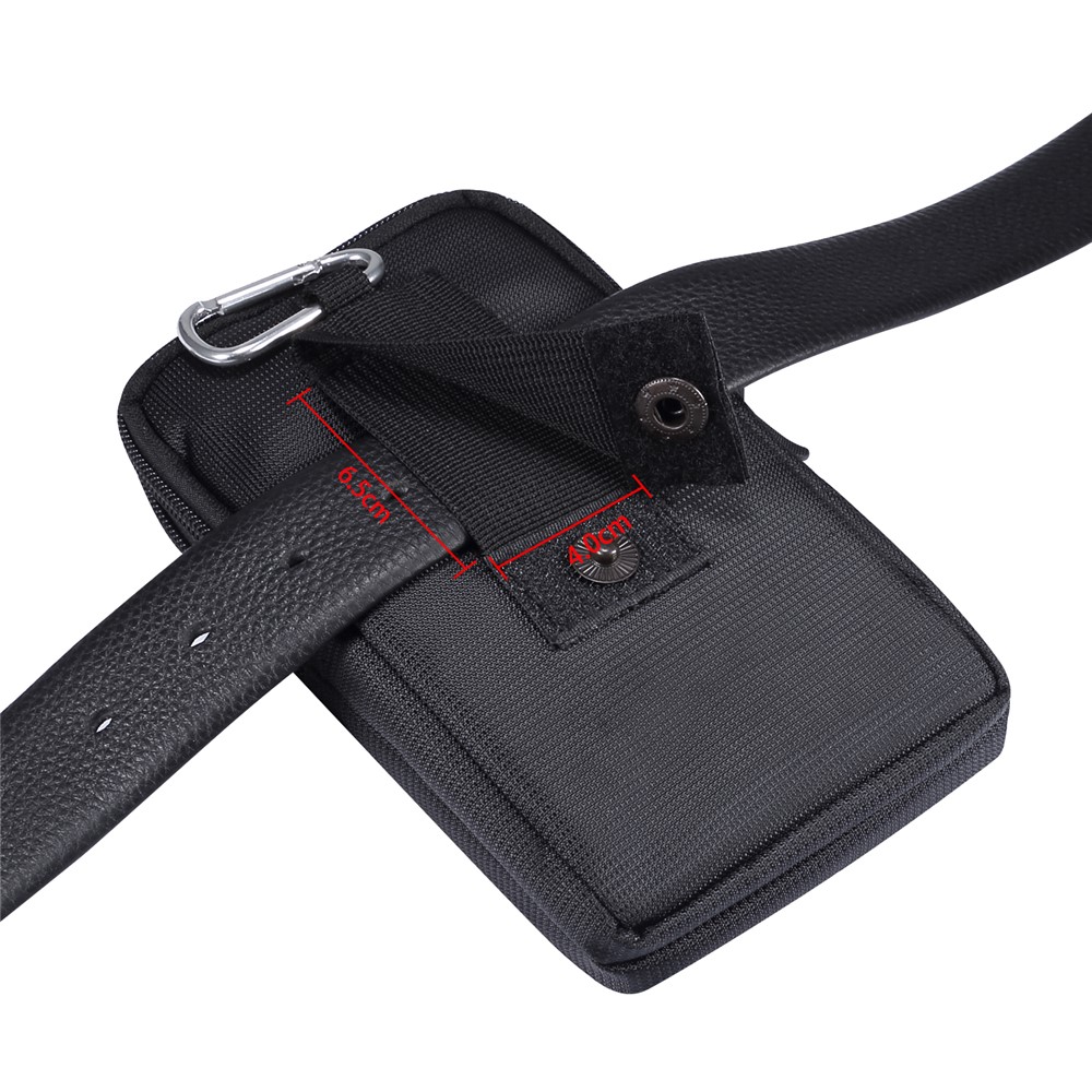 6.7/6.9 inch Universal Phone Pouch Case Sports Leisure Waist Bag for iPhone Samsung Huawei Etc. - Black-7