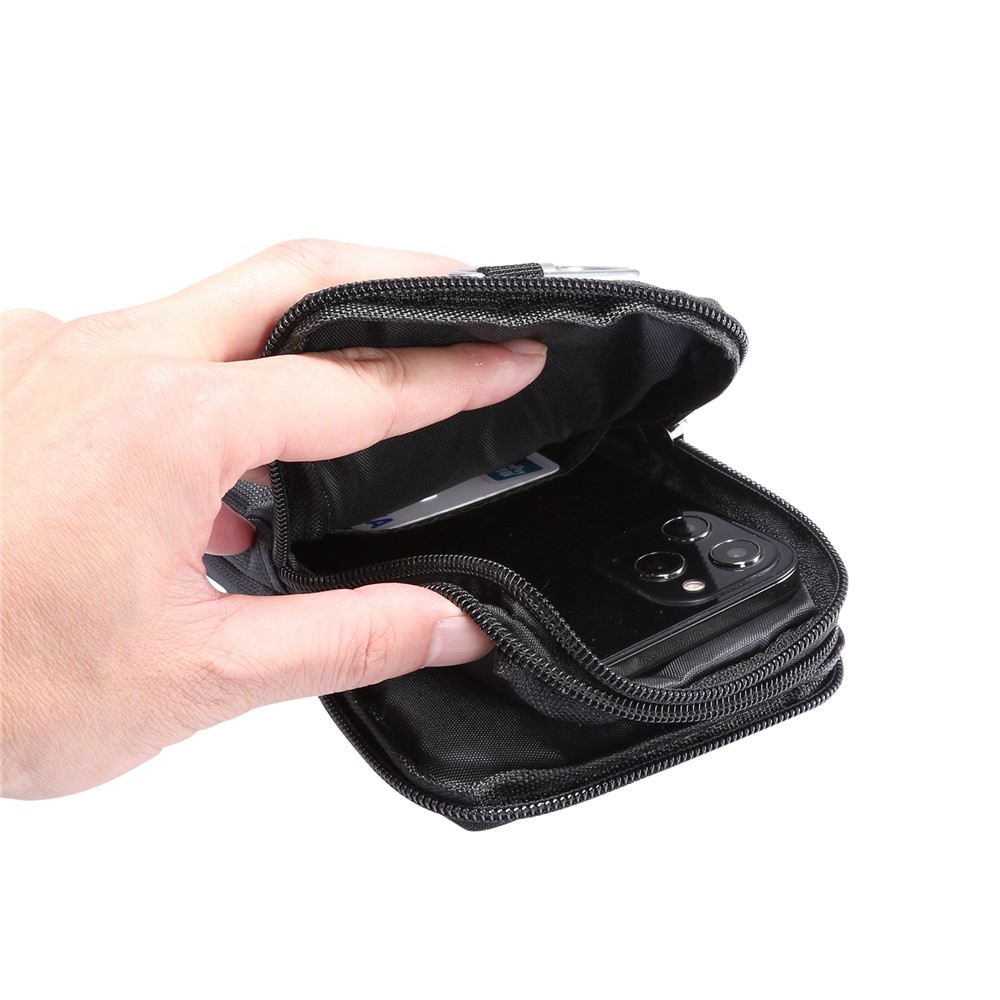6.7/6.9 inch Universal Phone Pouch Case Sports Leisure Waist Bag for iPhone Samsung Huawei Etc. - Black-9