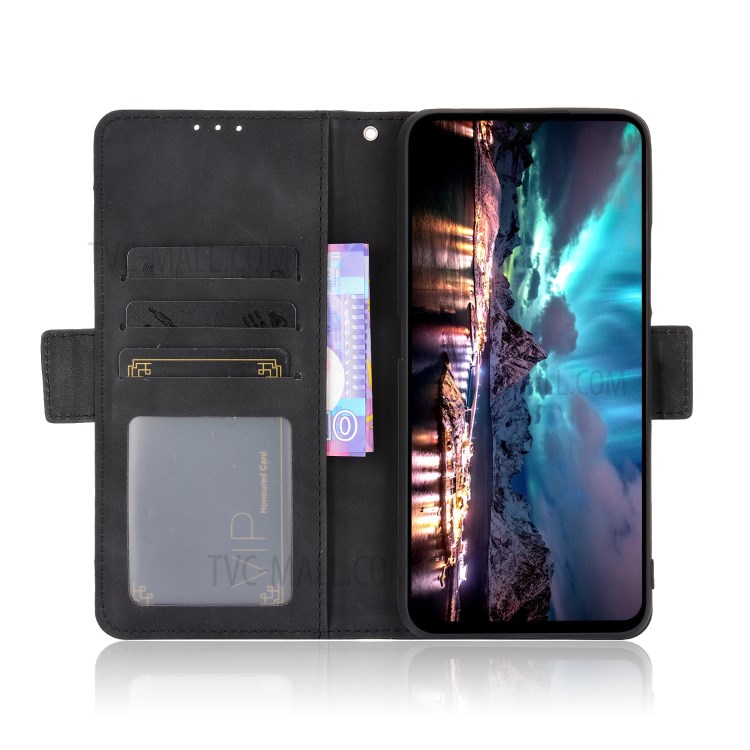 Leather Phone Wallet Design Stand Feature Protective Cover Case with Multiple Card Slots for Umidigi A7S - Black-7