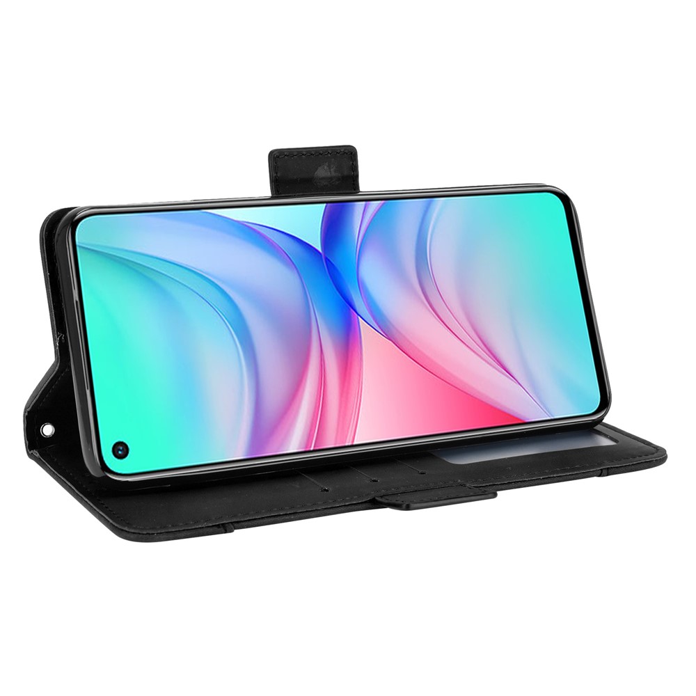 Multiple Card Slots Wallet Stand PU Leather Shell Case for Infinix Hot 10/X682 - Black-7