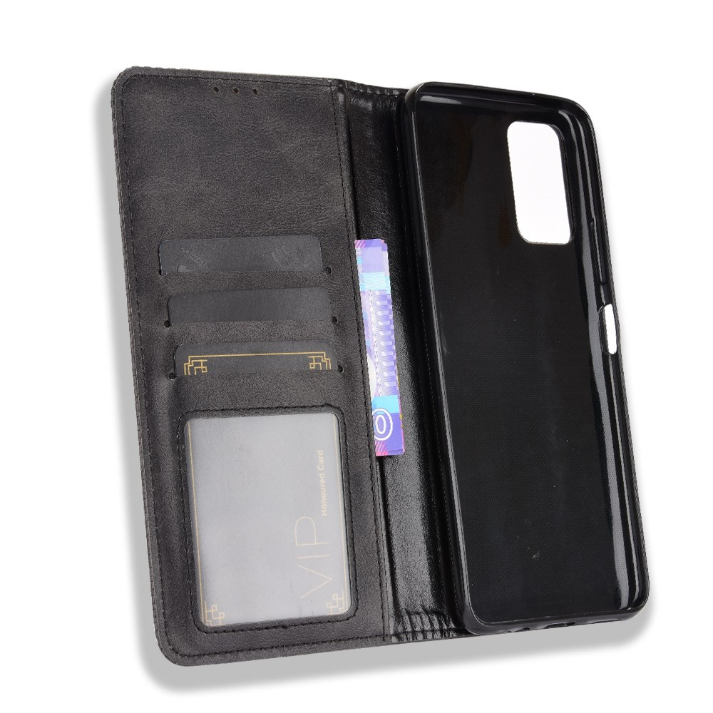 Magnetic Vintage Style Wallet Stand Phone Case Cover for Infinix Note 8/X692 - Black-4
