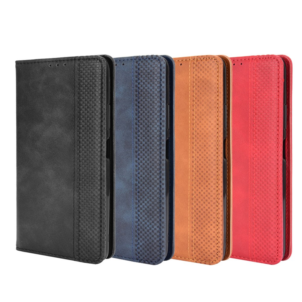 Magnetic Vintage Style Wallet Stand Phone Case Cover for Infinix Note 8/X692 - Black-9