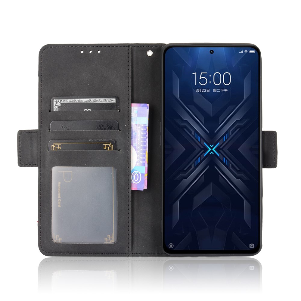 Multiple Card Slots Wallet Leather Phone Case with Stand for Xiaomi Black Shark 4 / 4 Pro Protection Cover - Black-3